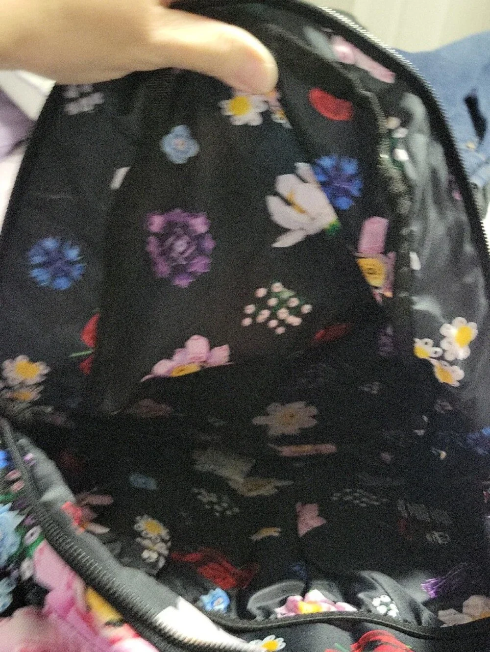 Herschel Supply Company Kids Floral Black Backpack with Multicolor Blooms